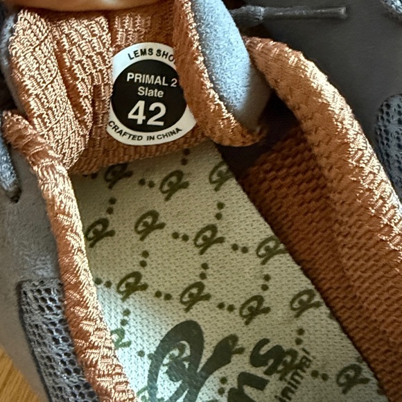 Lems shoes EU 42 US 9 Men's Gray Athletic Shoes Primal 2 Slate great condition - Picture 7 of 8